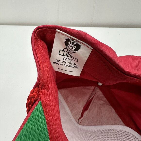 Vintage SnapBack Hat Cap Red Brads Auto Parts Rope Brim Adjustable Faded - Picture 12 of 12